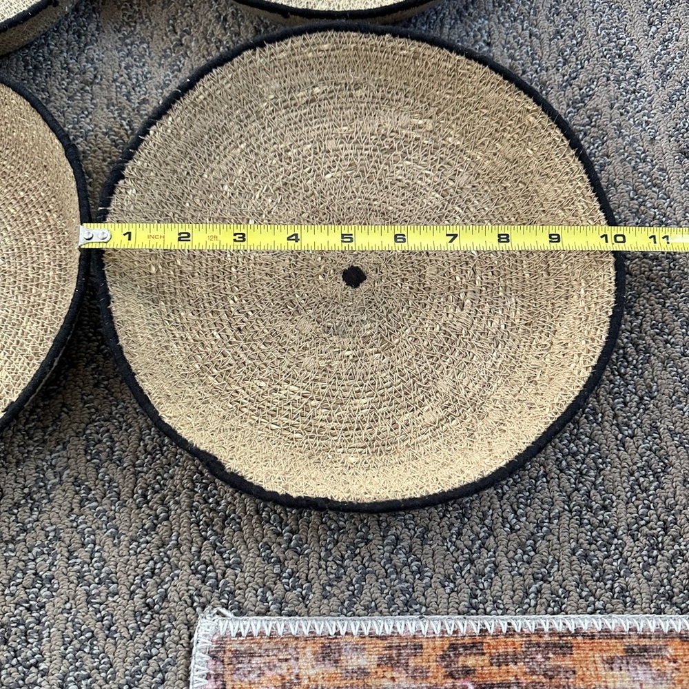Unbranded rope basket style plate holders decor set of 4 - Picture 2 of 3